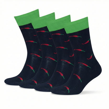 Motivsocken Chili Bio Baumwolle