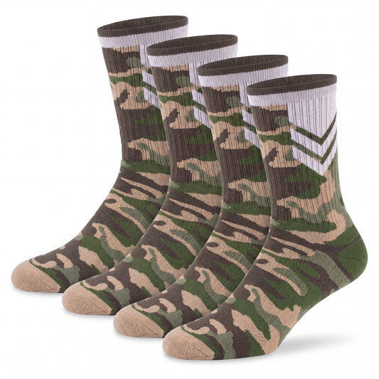 Sportsocke Camouflage Bio-Baumwolle