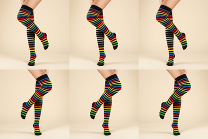 Overknees Multicolor Bio Baumwolle
