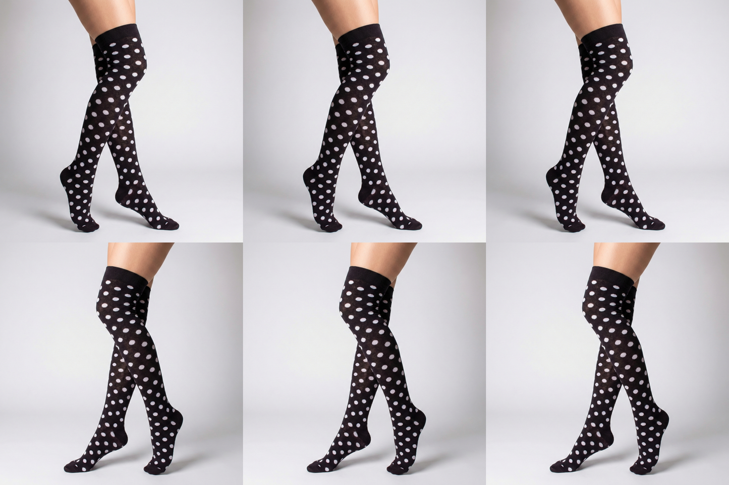 Overknees Punkte Bio Baumwolle