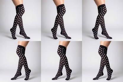 Overknees Punkte Bio Baumwolle