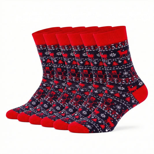 Ugly Christmas Socken "Schneemann & Rentier" Bio Baumwolle