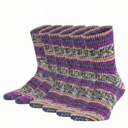 Bunte Handstrick Komfort-Socken