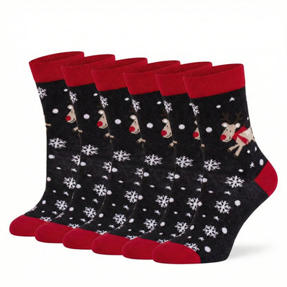 Ugly Christmas Socken "Rentier Snowflake" Bio Baumwolle