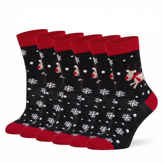 Ugly Christmas Socken "Rentier Snowflake" Bio Baumwolle