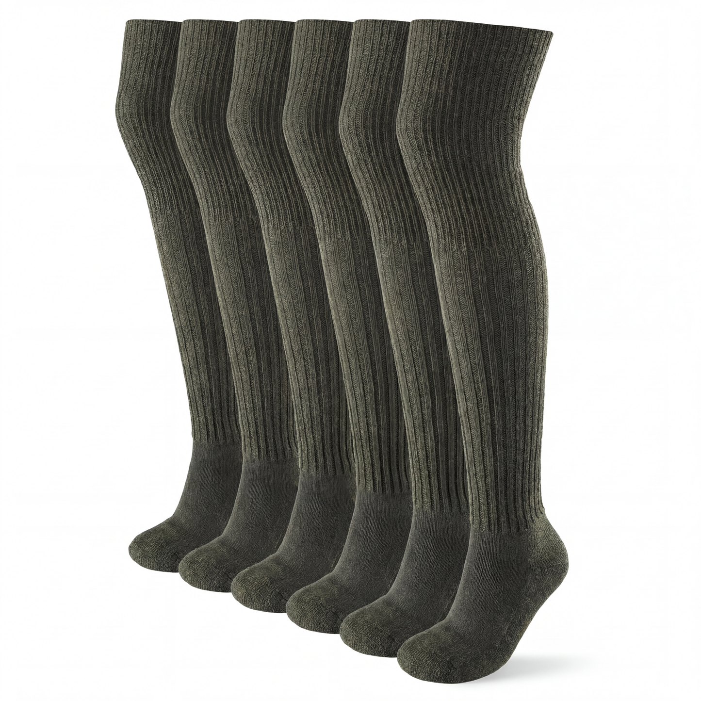 Merino Überkniestrümpfe Plüschsohle