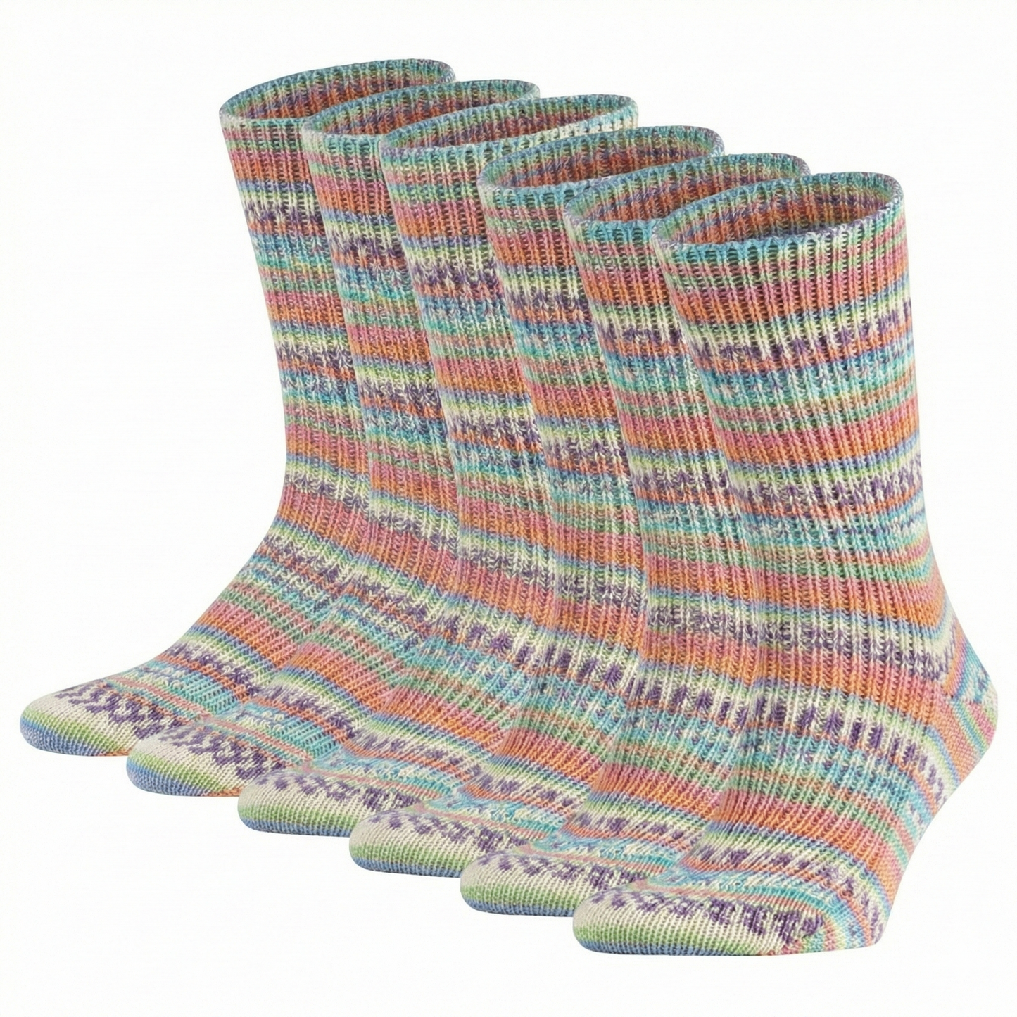Bunte Handstrick Komfort-Socken