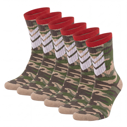 Sportsocke Camouflage Bio-Baumwolle