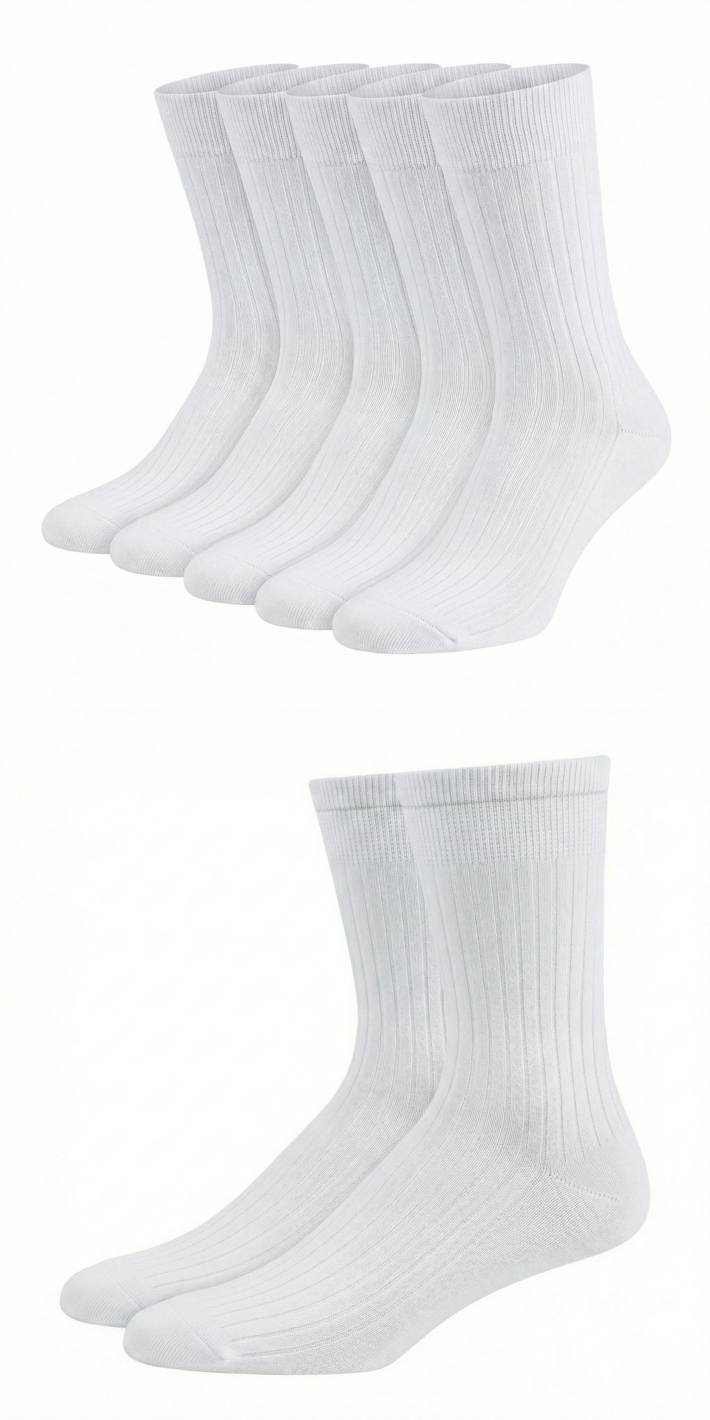 OP-Socken mit Rippe aus Bio Baumwolle Weiss