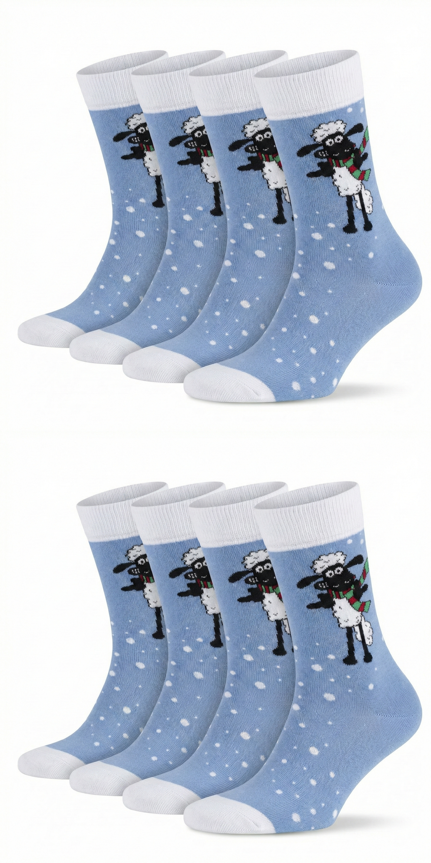 Kids - Shaun das Schaf Socken Schneeflocken Bio Baumwolle