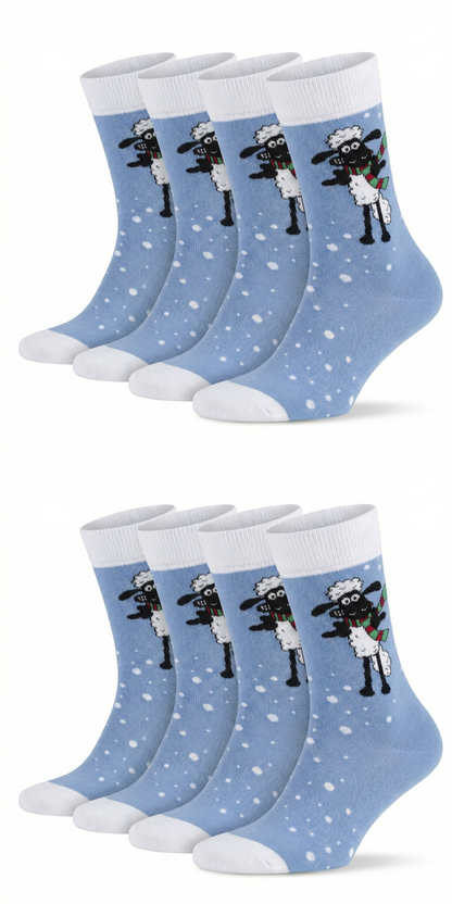Kids - Shaun das Schaf Socken Schneeflocken Bio Baumwolle