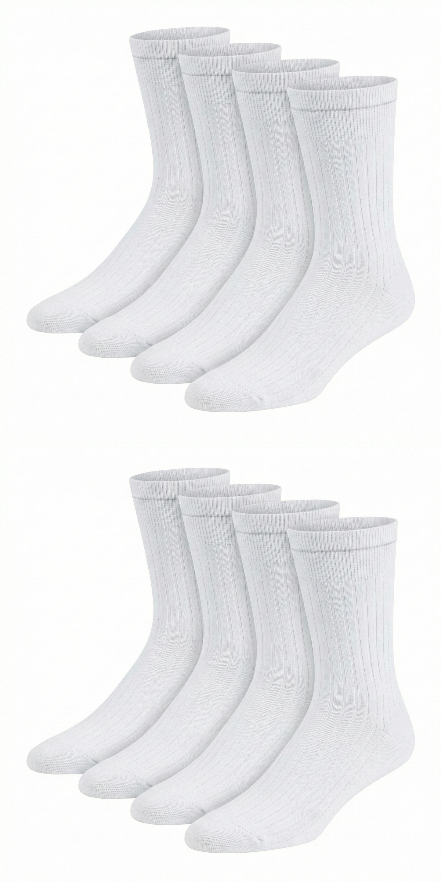 OP-Socken mit Rippe aus Bio Baumwolle Weiss