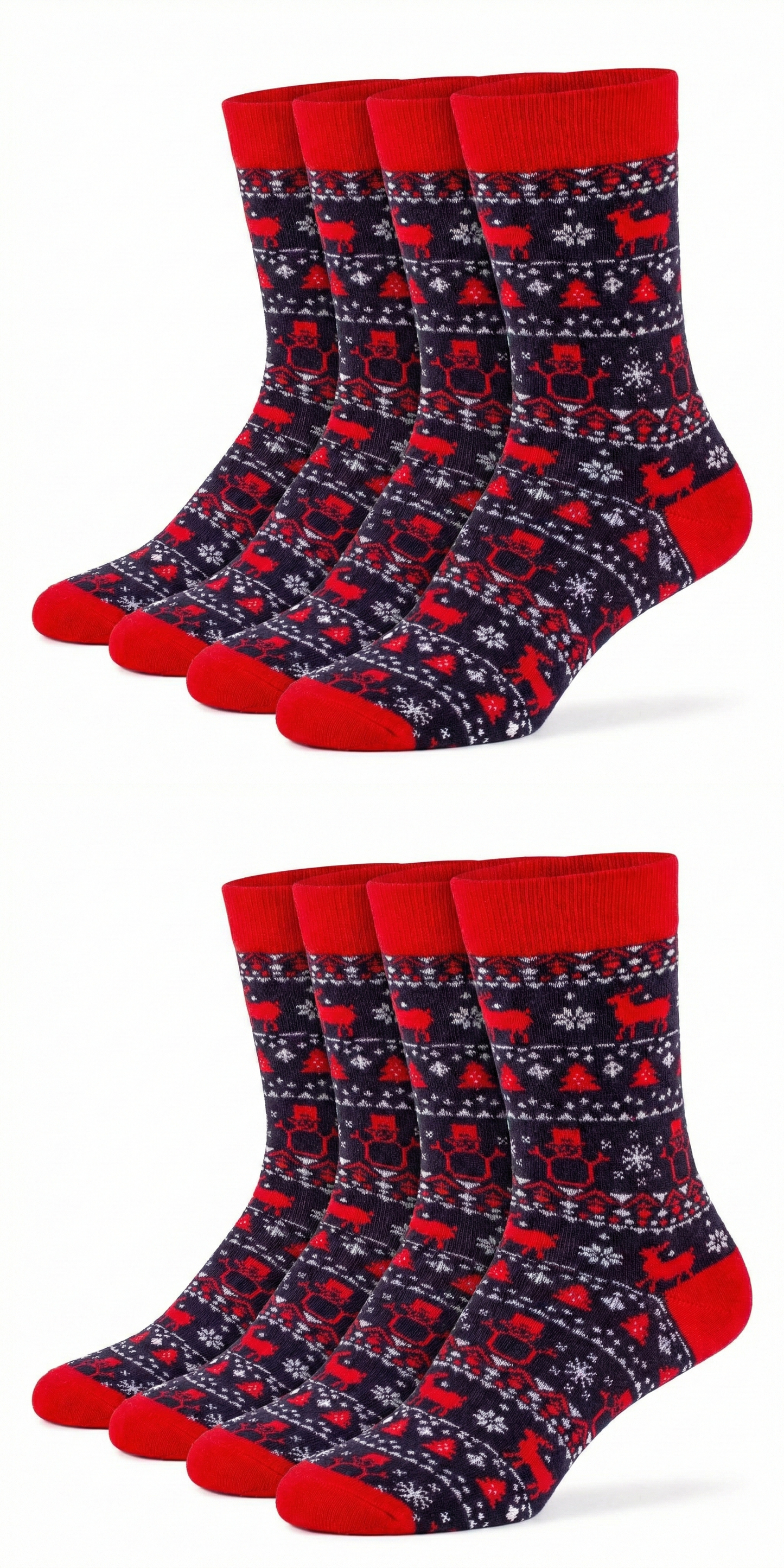 Ugly Christmas Socken "Schneemann & Rentier" Bio Baumwolle