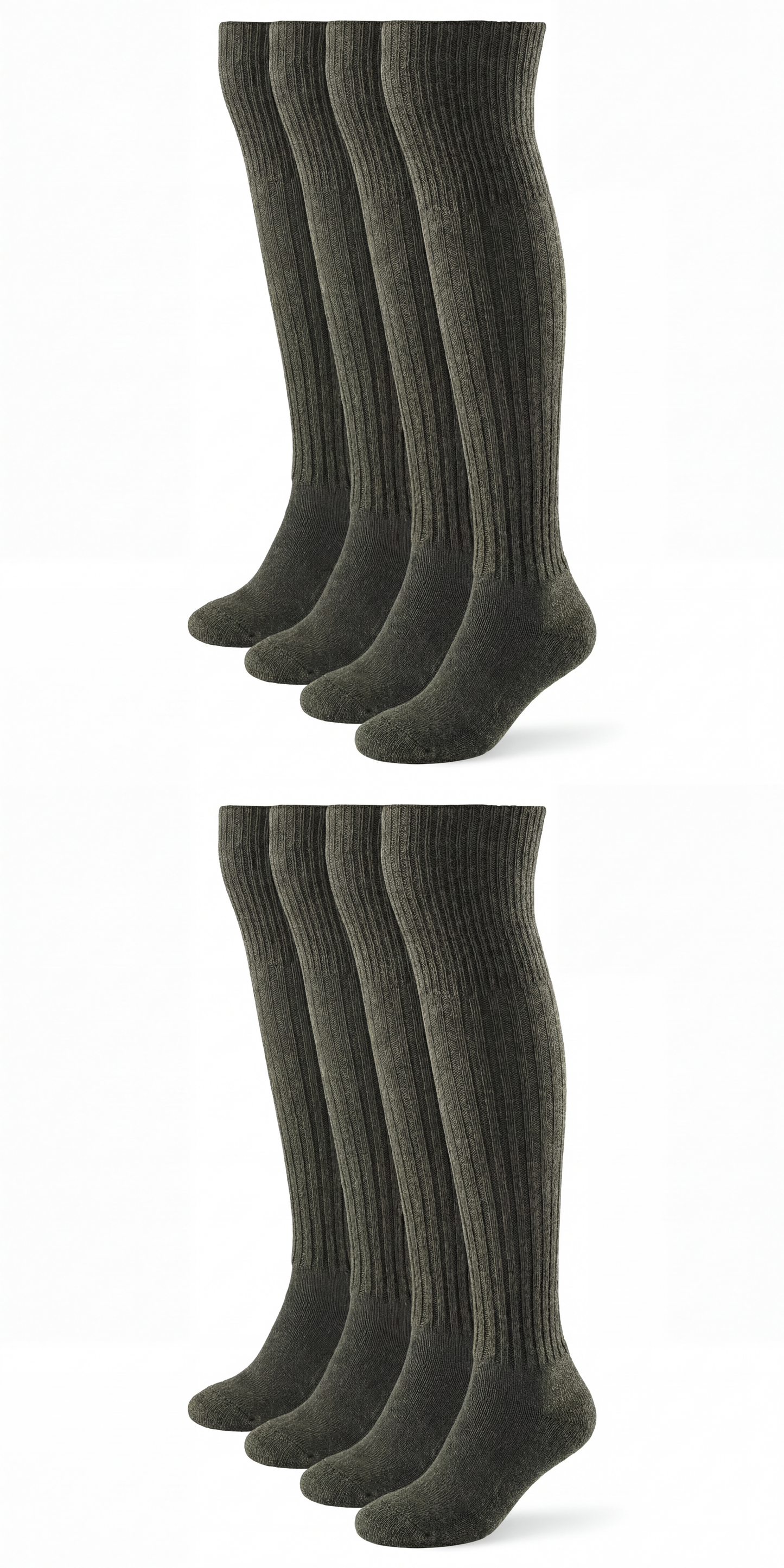 Merino Überkniestrümpfe Plüschsohle
