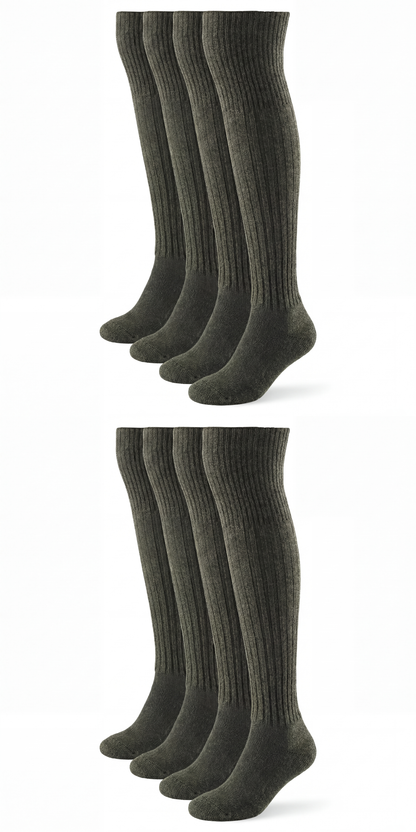 Merino Überkniestrümpfe Plüschsohle