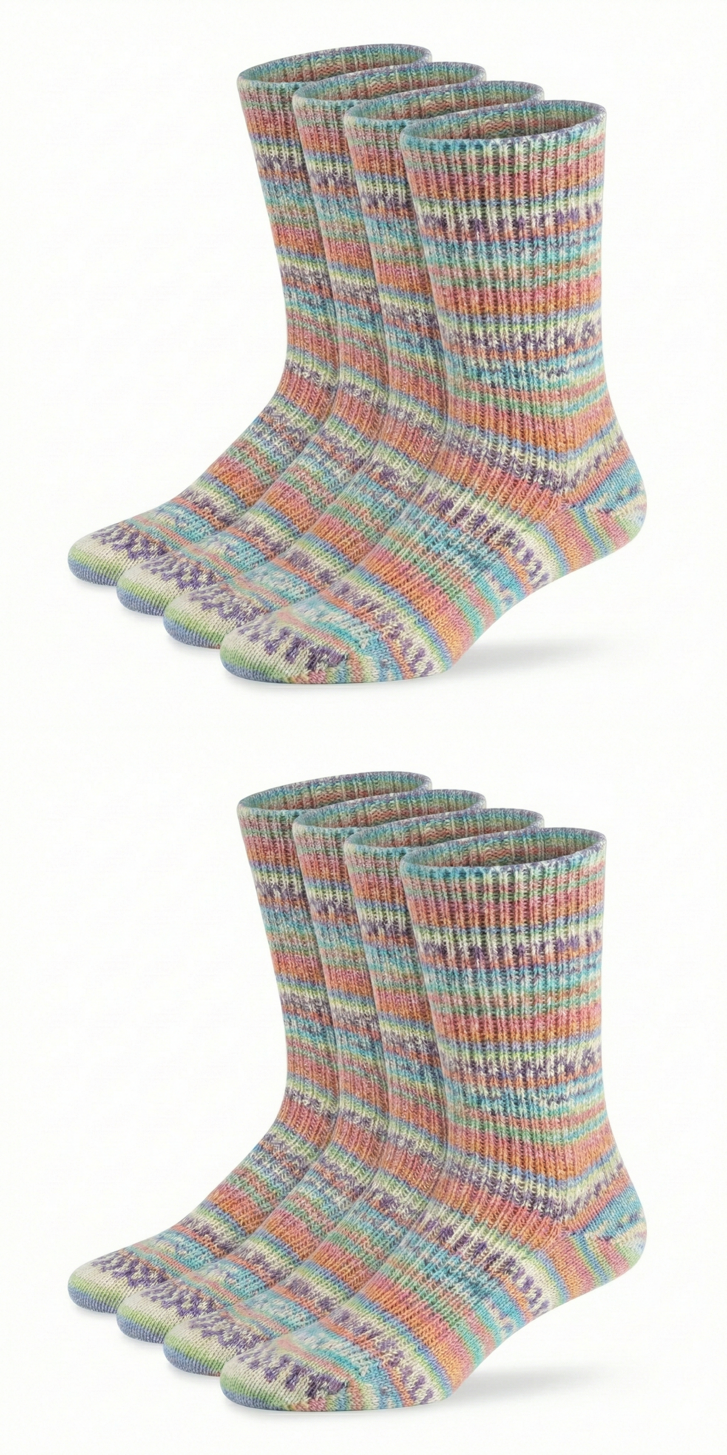Bunte Handstrick Komfort-Socken