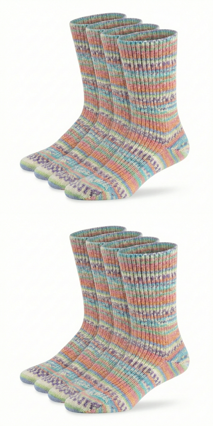 Bunte Handstrick Komfort-Socken