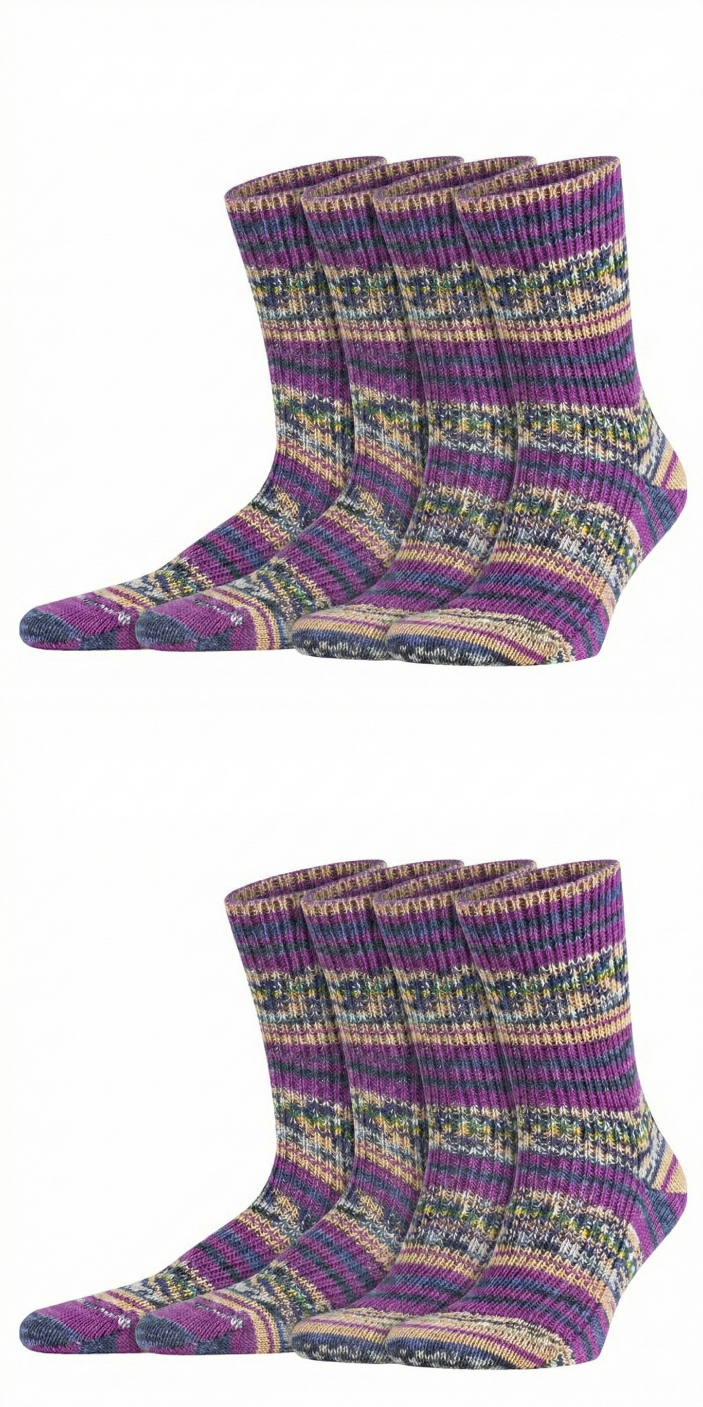 Bunte Handstrick Komfort-Socken