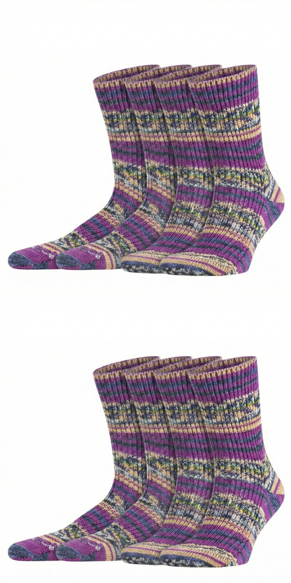 Bunte Handstrick Komfort-Socken