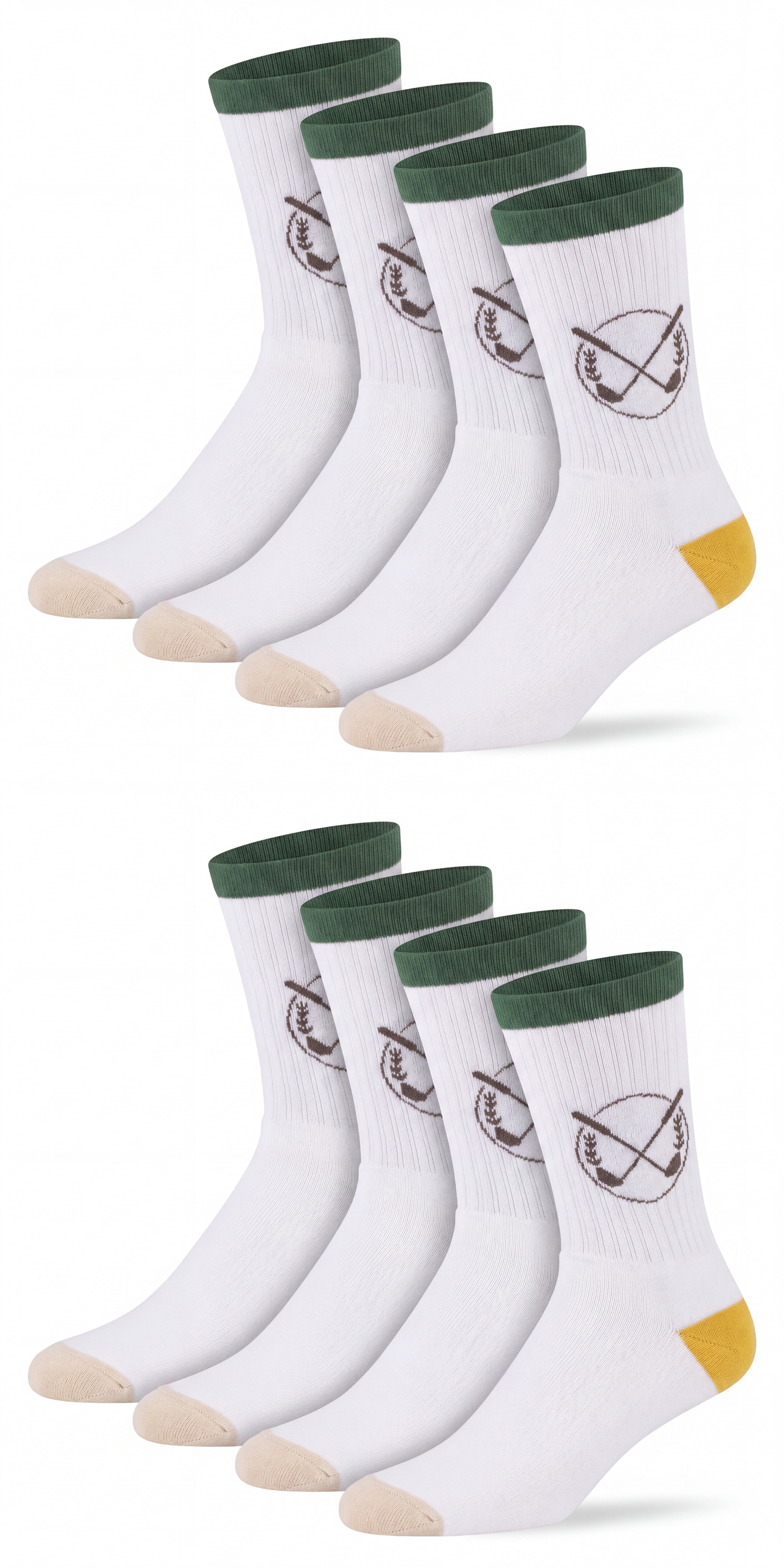 Golf Sportsocke Bio-Baumwolle weiß