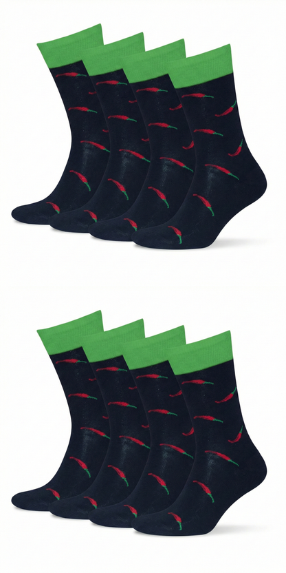 Motivsocken Chili Bio Baumwolle