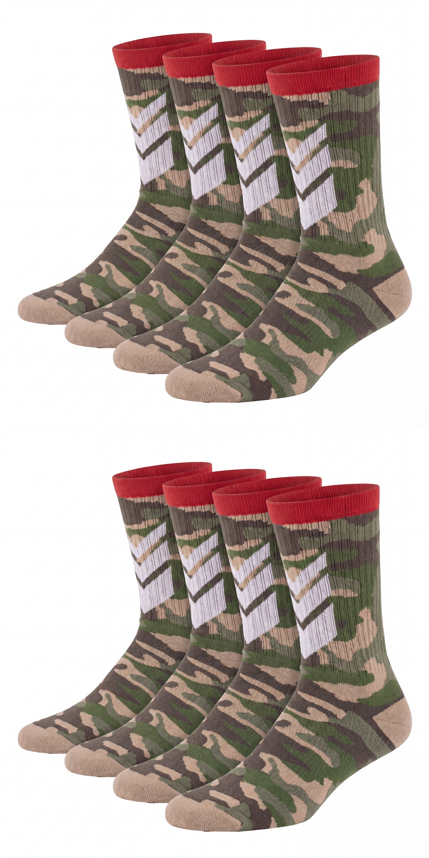 Sportsocke Camouflage Bio-Baumwolle