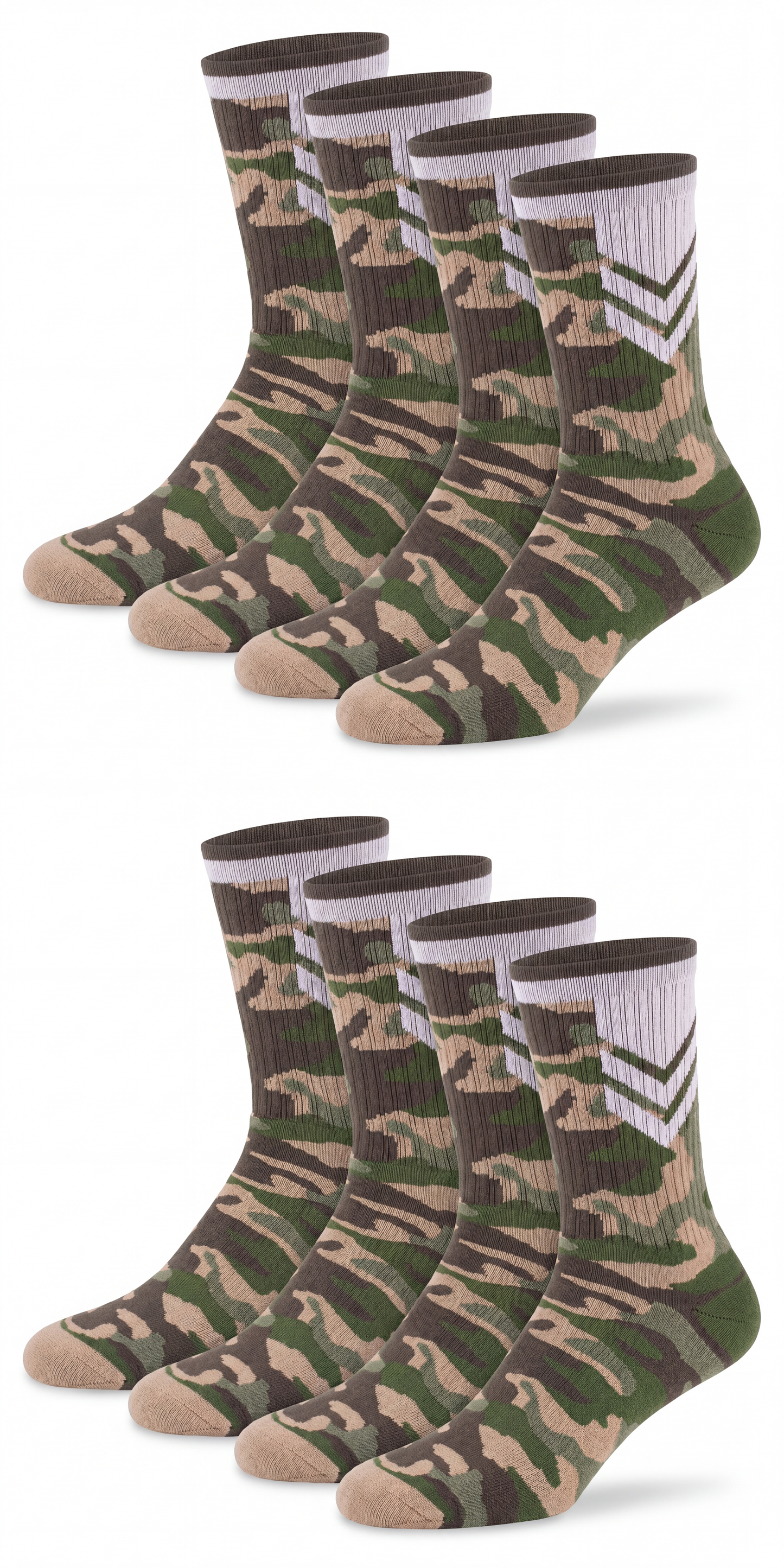 Sportsocke Camouflage Bio-Baumwolle