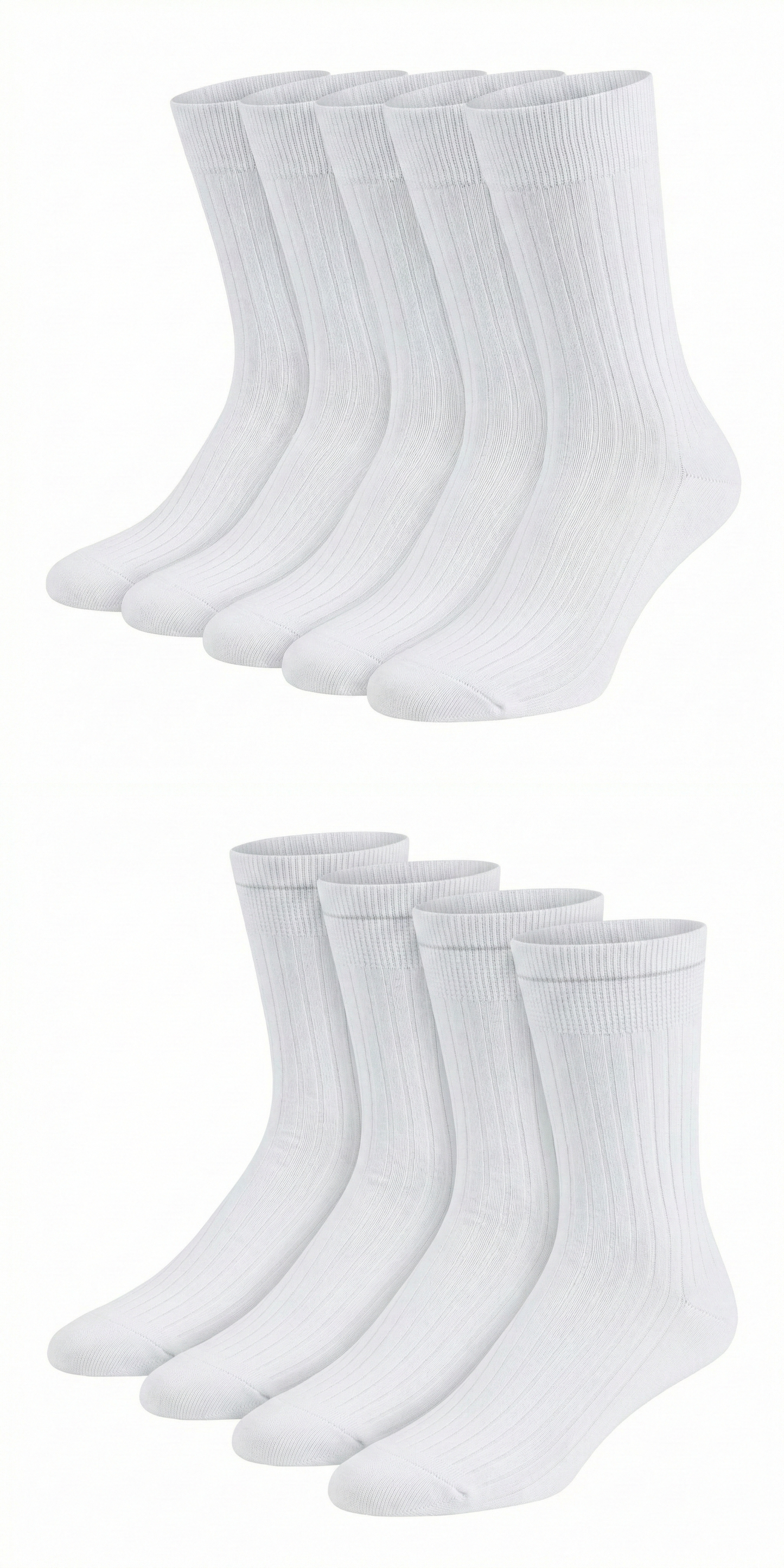OP-Socken mit Rippe aus Bio Baumwolle Weiss