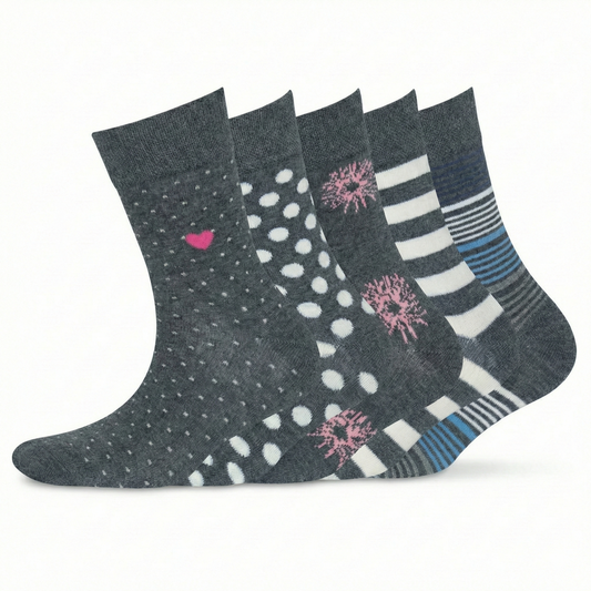 Damen Jeans Fashion Socken Bio Baumwolle 5er Pack