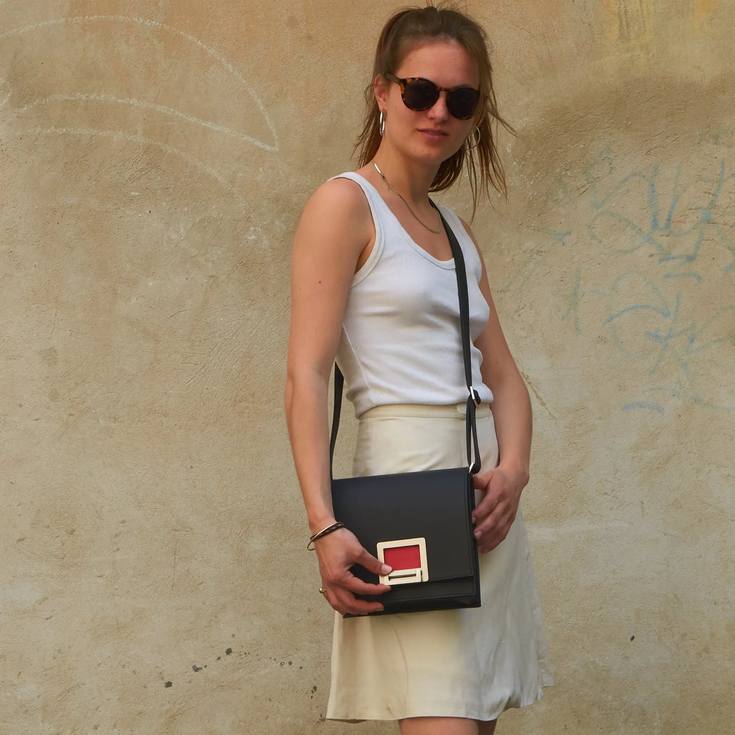 Square Schultertasche