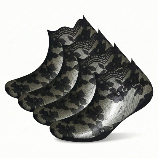 Damen Sneakersöckchen Spitze 2er Pack Baumwolle