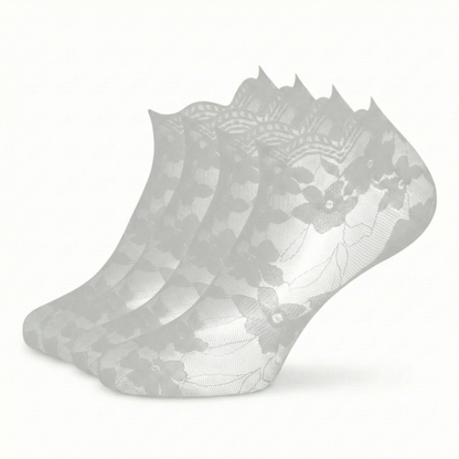 Damen Sneakersöckchen Spitze 2er Pack Baumwolle