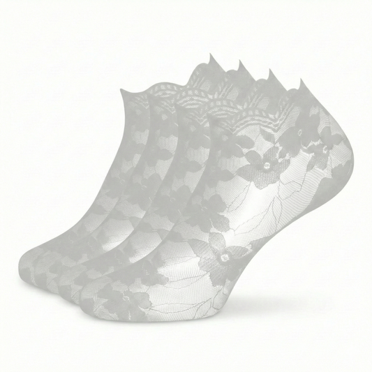 Damen Sneakersöckchen Spitze 2er Pack Baumwolle