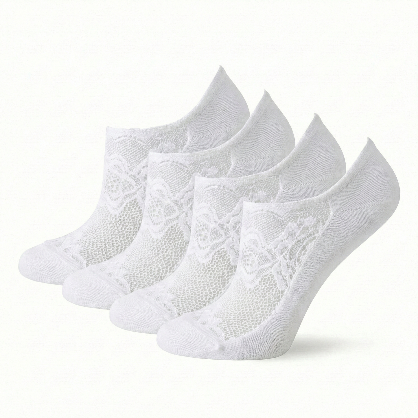 Damen Spitzen Sneaker 2er Pack Baumwolle