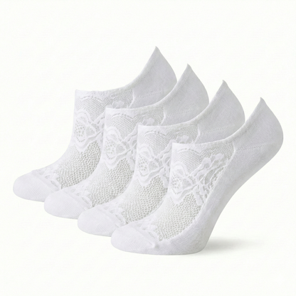 Damen Spitzen Sneaker 2er Pack Baumwolle