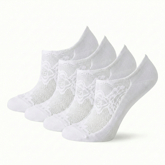 Damen Spitzen Sneaker 2er Pack Baumwolle